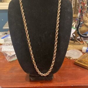 Heavy Gold Tone Chain. Vintage. Barrel Clasp